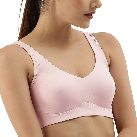 Enamor Easy Slip-On Cotton Beginner's Bra – Back Keyhole, Padded, Wirefree, Full Coverage | A106